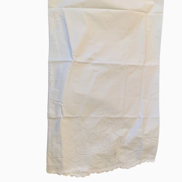 VTG NEW KEECO Sheets Hand-Embroidered White 3 Piece Set Sz Full Cottagecore 87' - Picture 13 of 13